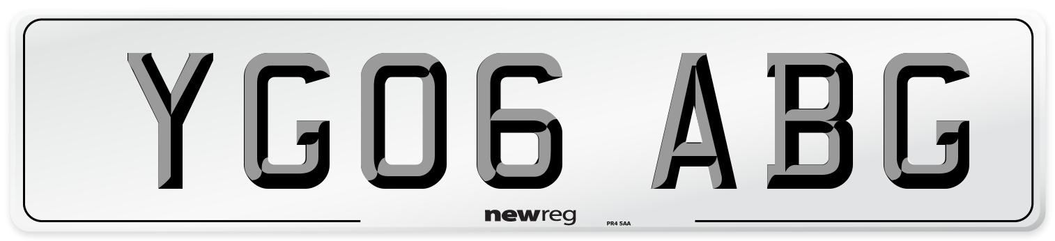 YG06 ABG Number Plate from New Reg